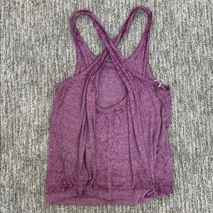 Purple Free People cross back tank